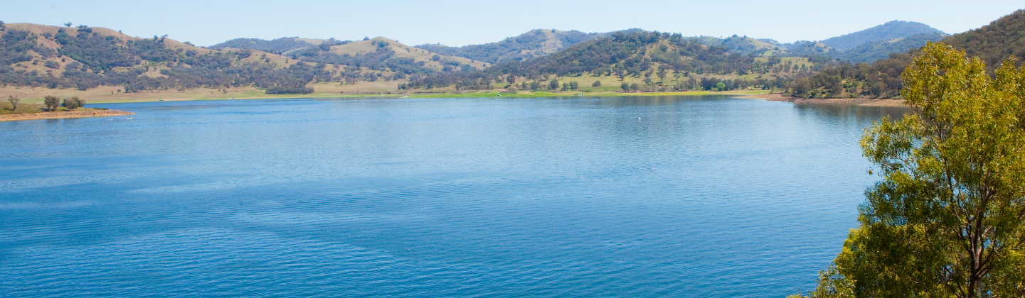 lake with hills in background