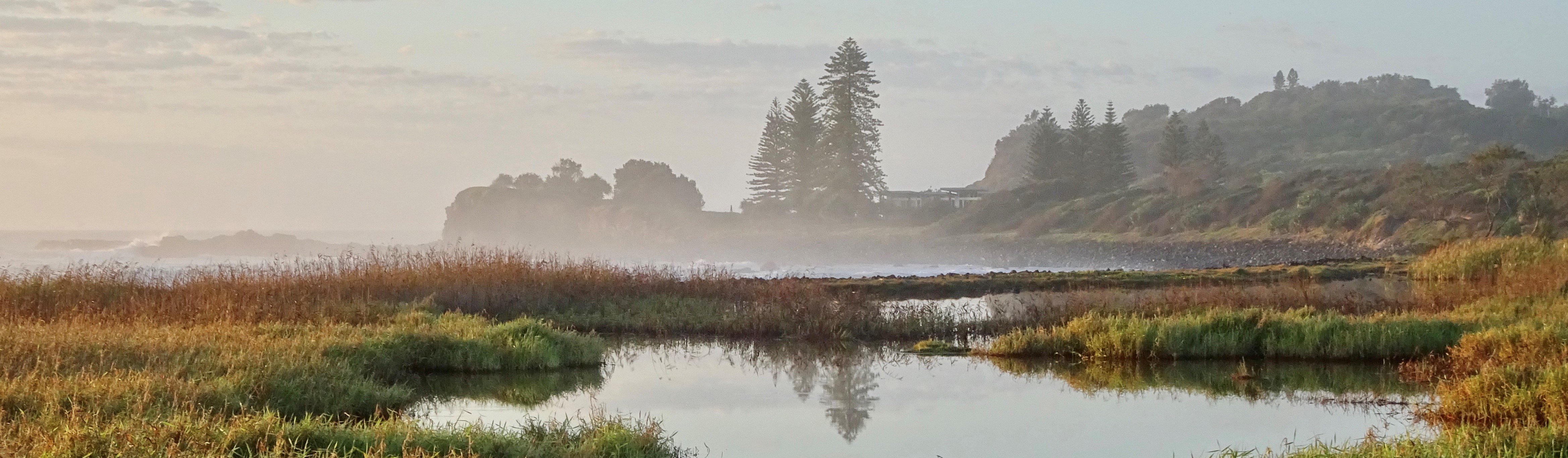 Image capturing Boulder Beach at Sunrise, just south of Lennox Head.